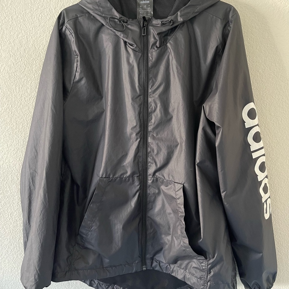 Adidas Charcoal Hooded Jacket